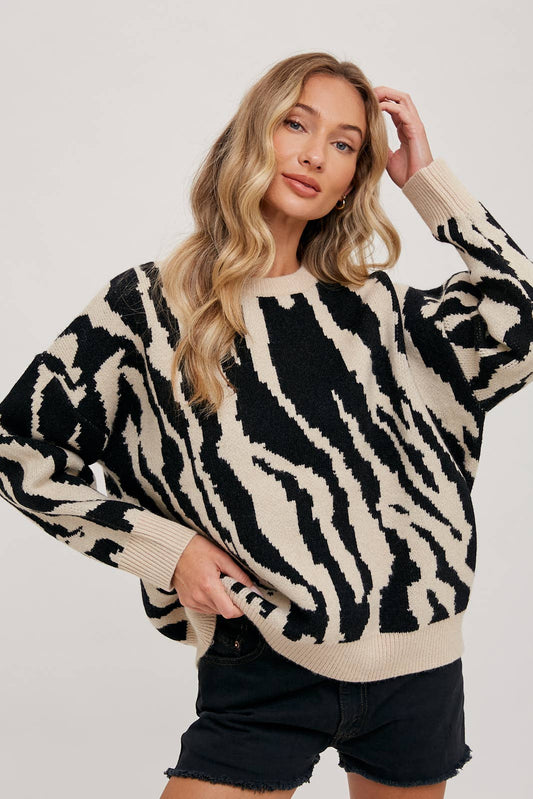 Zebra Printed Sweater