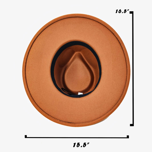 Double Leather Strap Hat in Chocolate Brown