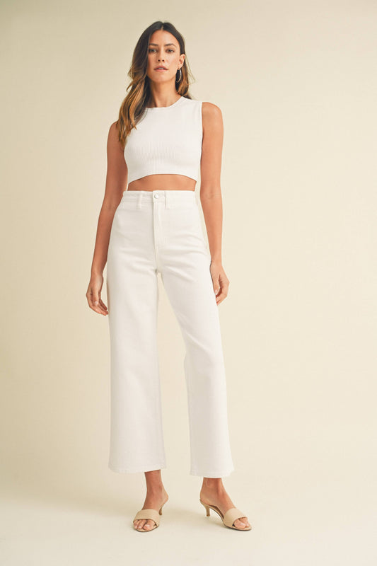 Perfect White Wide Leg Jeans