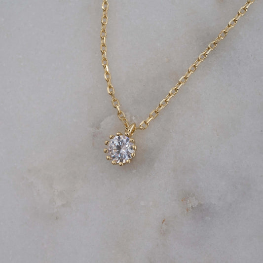 Tiny Bezel Necklace