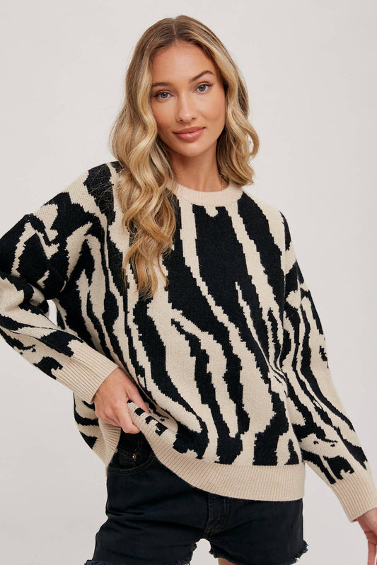 Zebra Printed Sweater