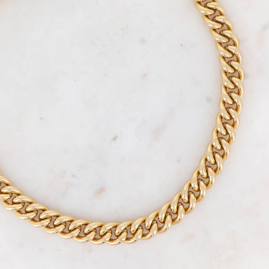 Heavy Mesh Gold Chain Necklace